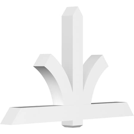 Ekena Millwork Redmond Architectural Grade PVC Gable Bracket, 72"W x 45"H x 6"D x 6"F, 15/12 Pitch GBP072X45X0606RED00